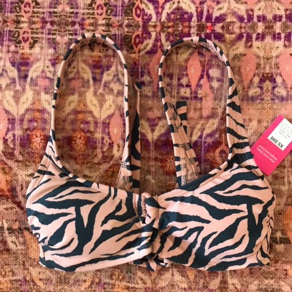 Target animal print bikini top sz XS NWT - Picture 1 of 4